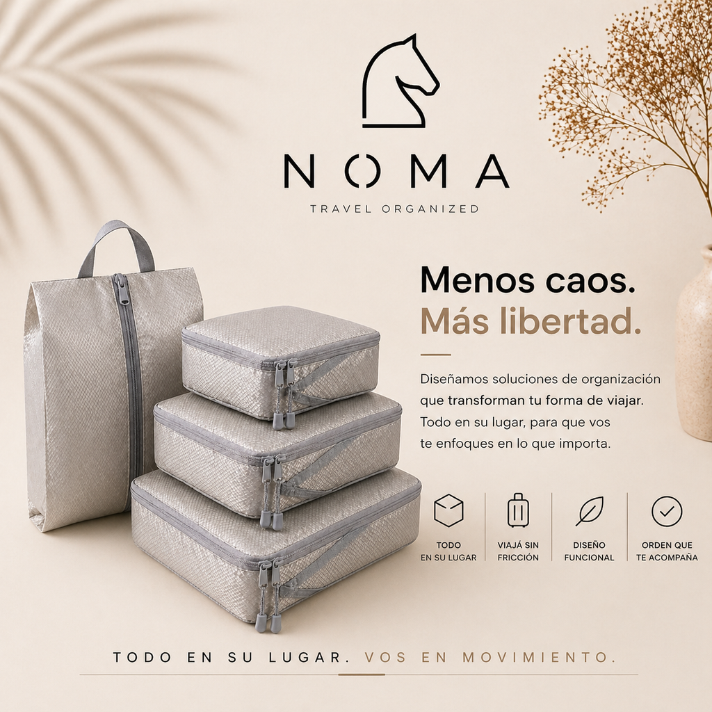 Set de Organizadores de Valija con Compresión (Packing Cubes para Viaje)